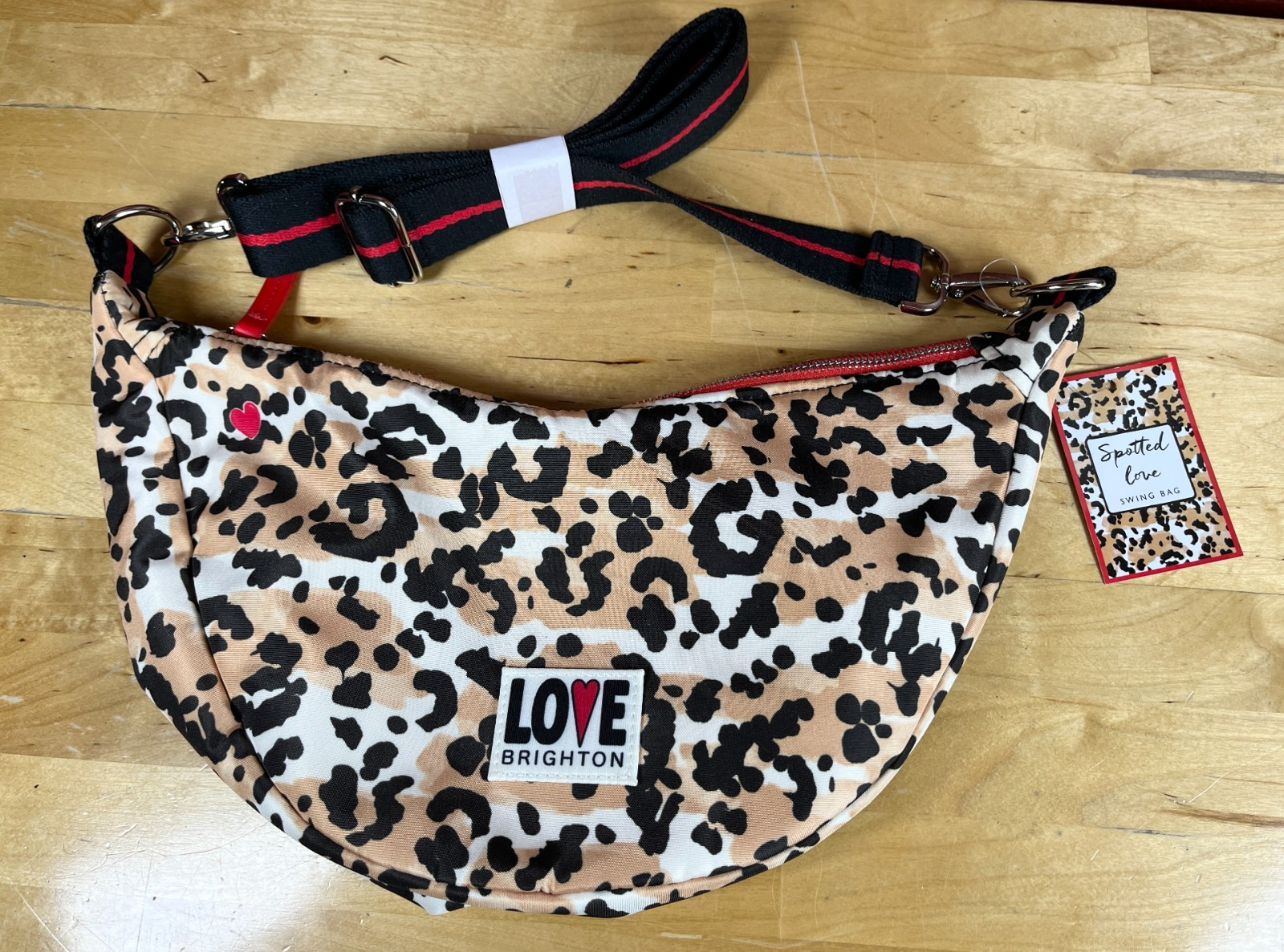 Brighton Spotted Love Wing Bag Leopard Animal Print Crossbody Purse New NWT