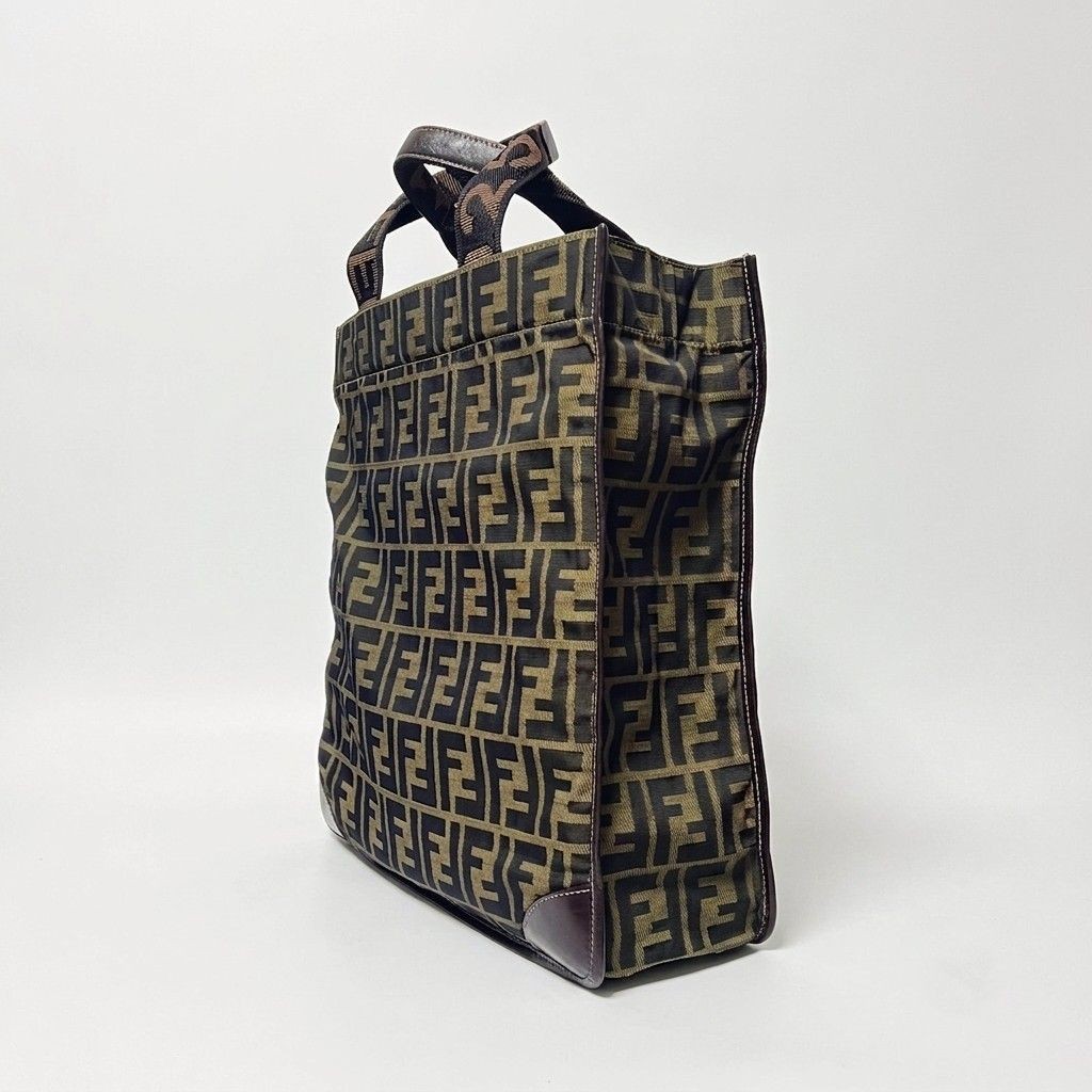 FENDI ROMA 1925 Zucca Pattern Foldable Tote Bag 26555 Brown