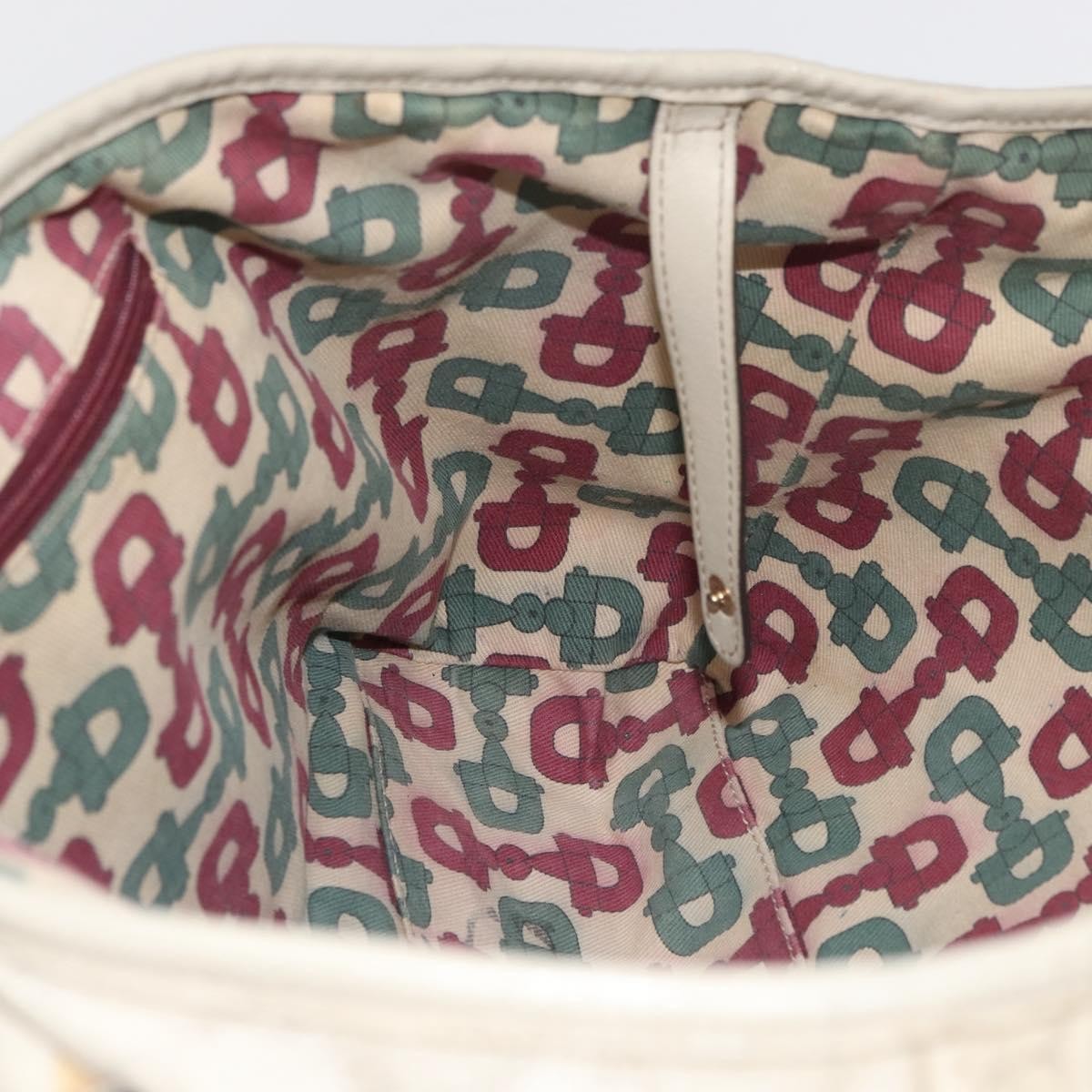 GUCCI GG Canvas Guccissima Princess Bag Leather Ivory Gold 163805 Auth 176193