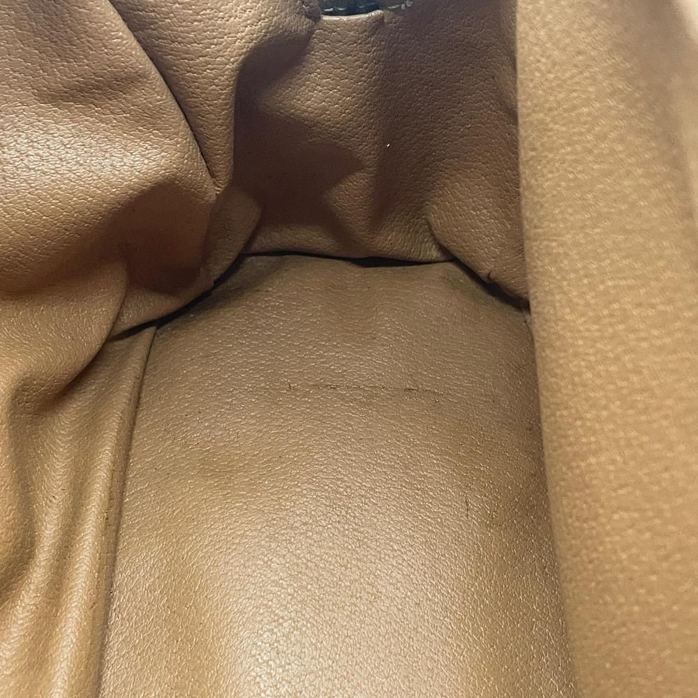 Authentic Celine Macadam Vintage Leather Shoulder Bag Brown 31.5cm