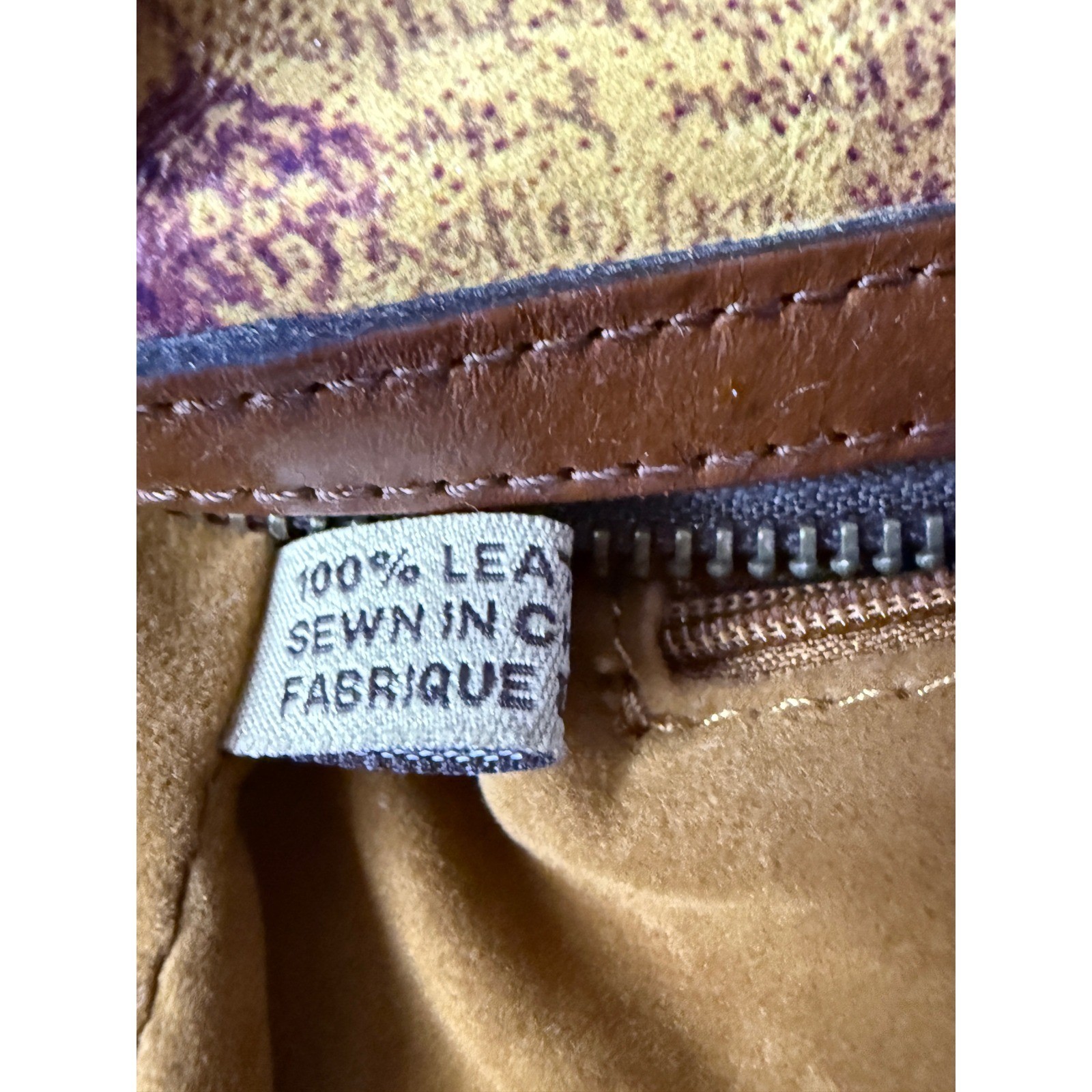 Rare Retired Patricia Nash Leather Satchel Italian Sketchbook Bag Tan Excellent