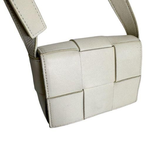 BOTTEGA VENETA Bag: Candy Cassette White W12.5H9D4cm;