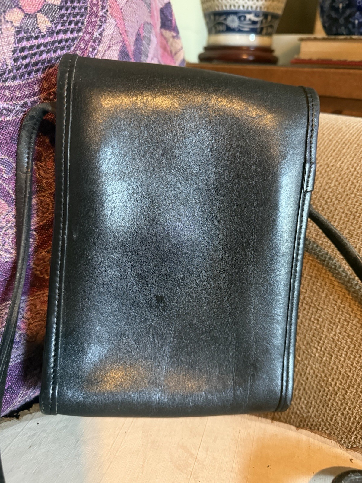 VTG Y2K COACH PURSE 9893 BLK SCOOTER Leather Turlock MESSENGER Crossbodybag