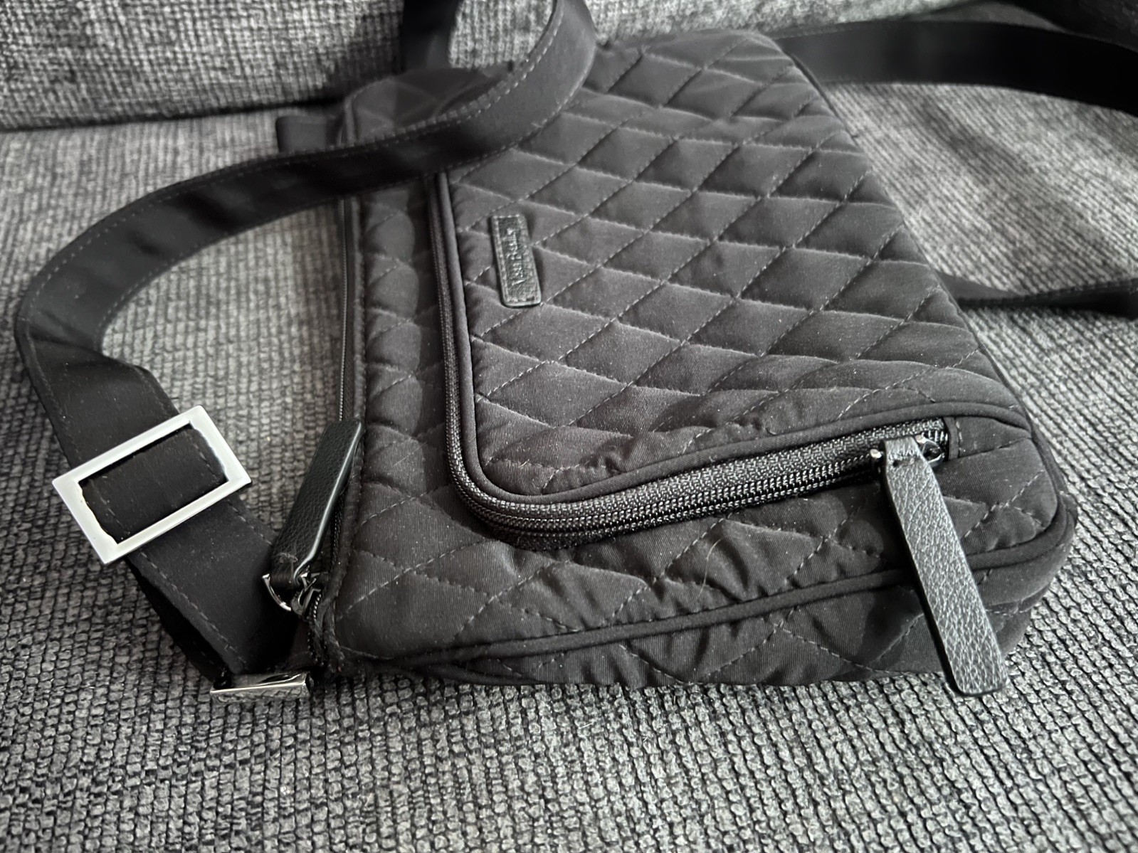 Vera Bradley RFID Little Hipster Crossbody Purse Bag Solid Black