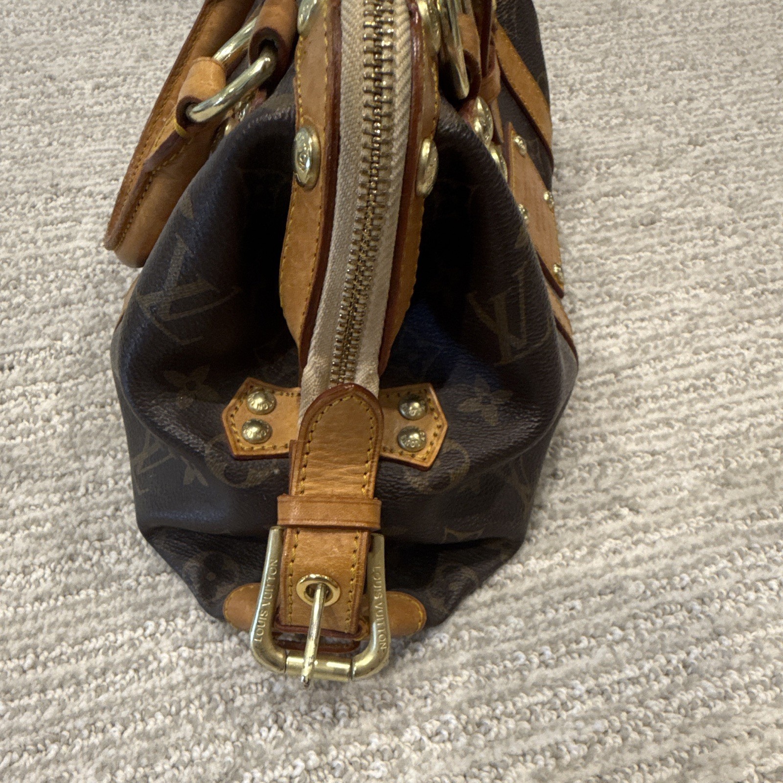 Louis Vuitton Monogram Limited Edition Top Handle Zip Buckle Strap