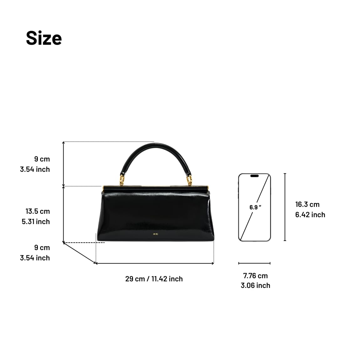 JW PEI Women’s Danna Top Handle Bag – 3.54″ W x 11.42″ L x 5.31″ H, Black