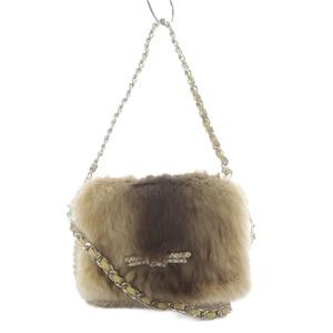 ANTEPPRIMA Fur Wire Bag Handbag 2Way Beige Leather AB Condition 15cm/5.9″