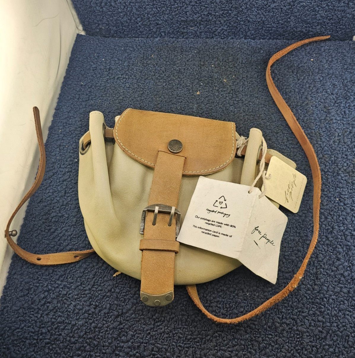 Free People We The Free: Comeback Crossbody Pouch Purse Brown Bag Leather