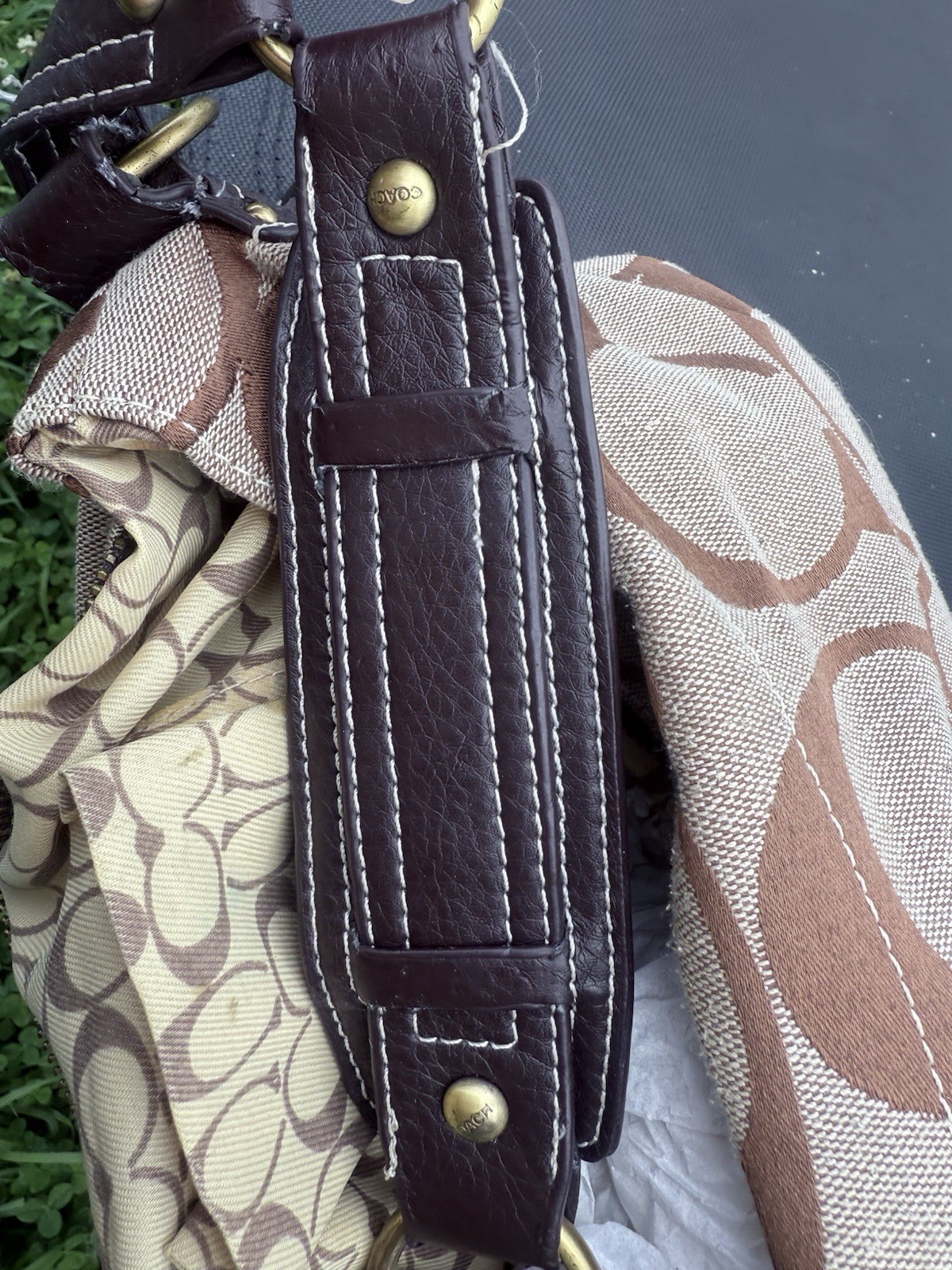 Vintage Coach Carly Signature Hobo Bag