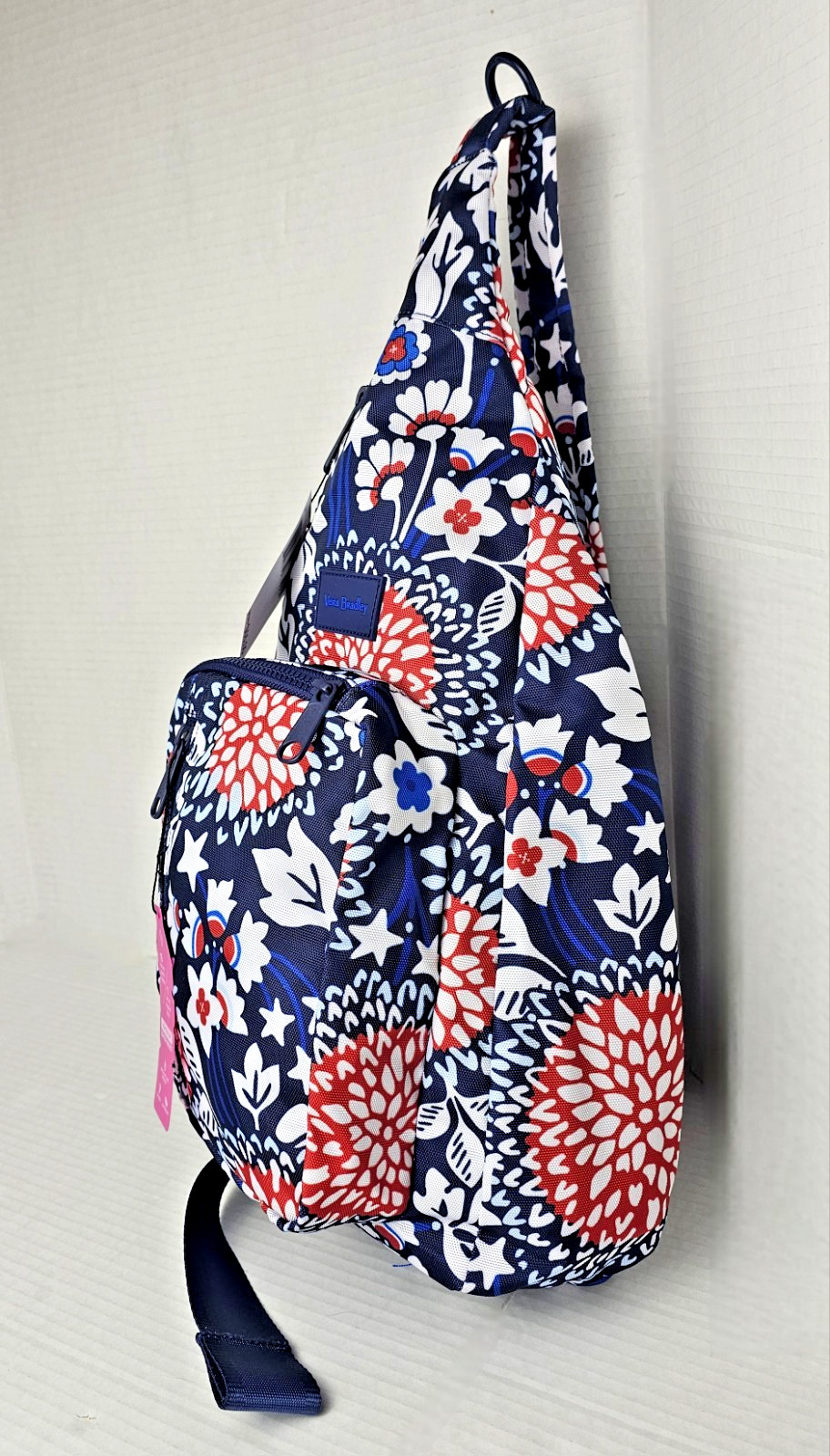Vera Bradley ReActive Sling Backpack in Red, White & Blossoms