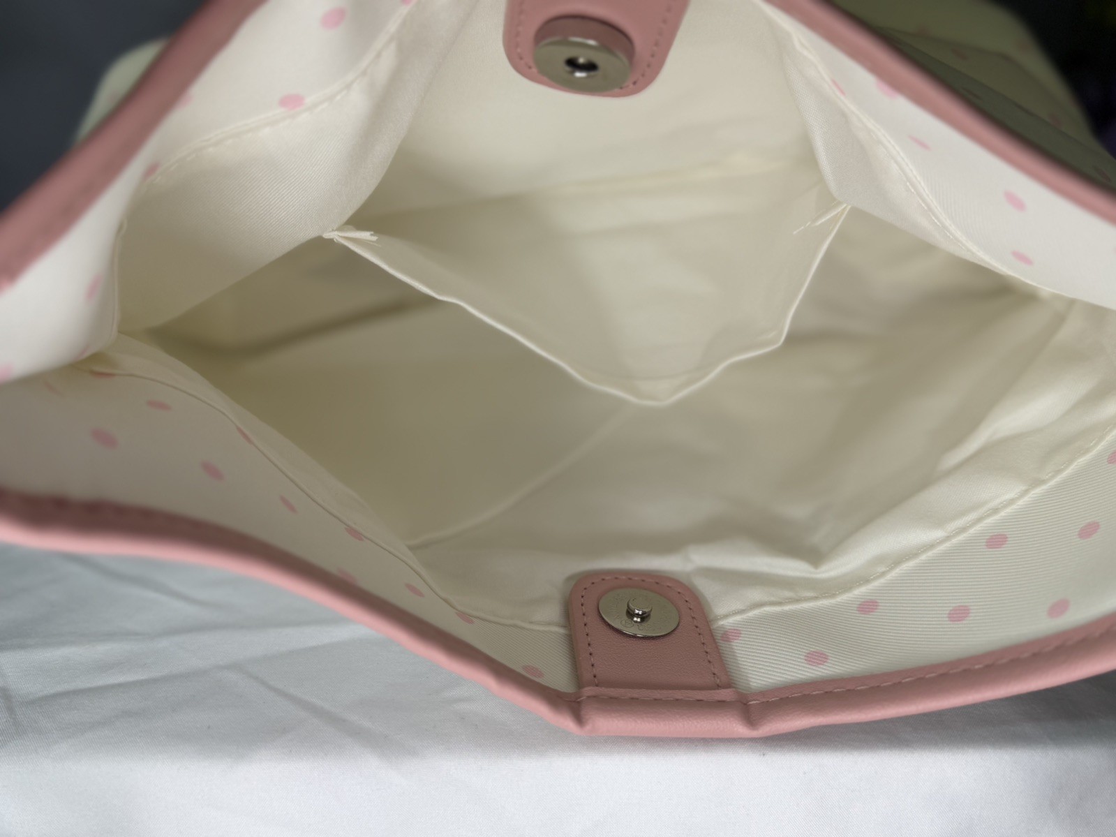 Hello Kitty Pink Polka Dot Shoulder Bag Cute Kawaii Tote Purse Large Handbag