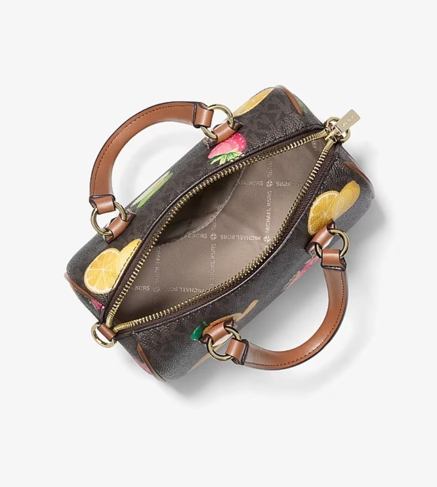 🍑🍋🍐Michael Kors Grayson Small Printed Signature Logo Duffel Crossbody Bag