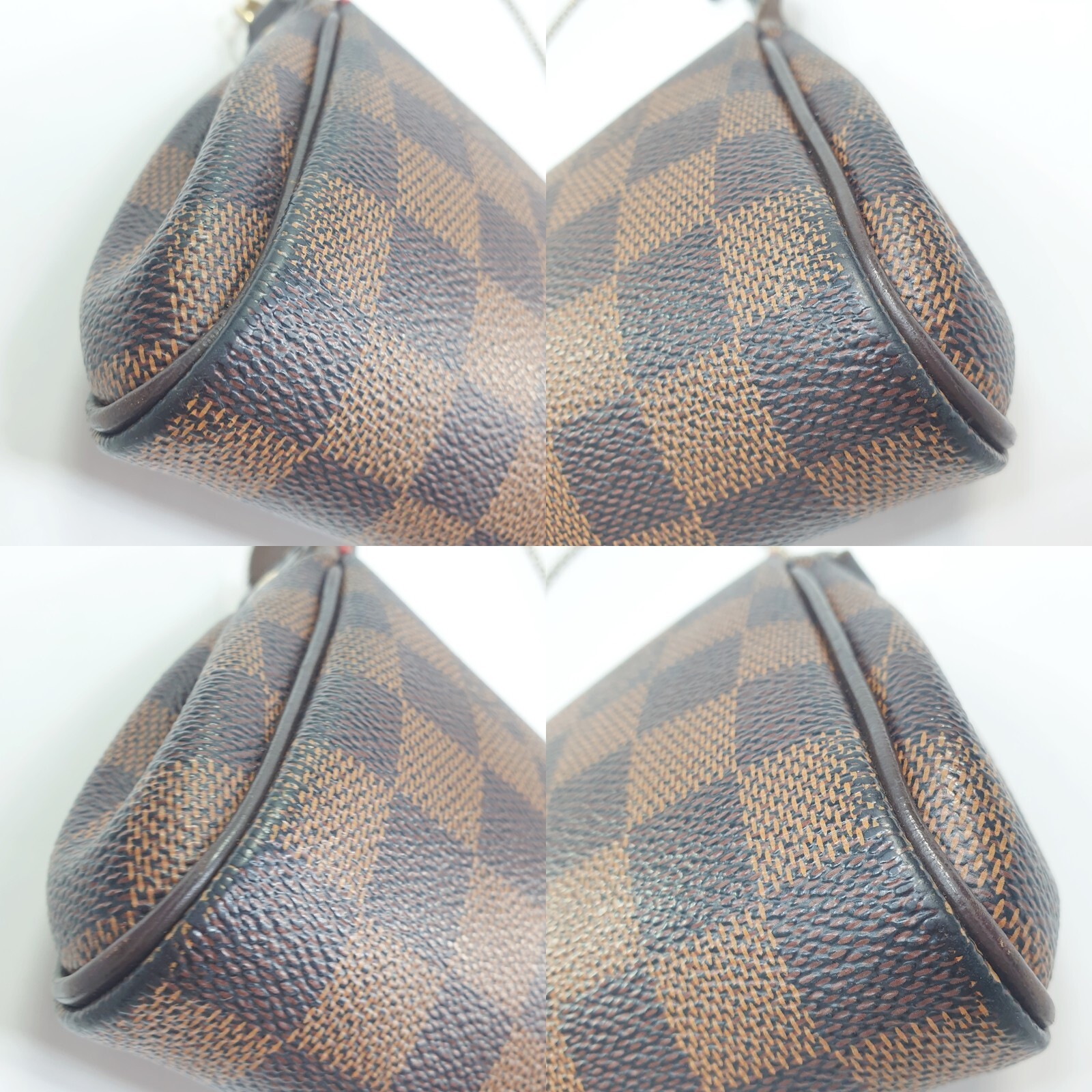 Authentic Louis Vuitton Eva Clutch Damier Ebene N55213 Guaranteed Genuine LE686