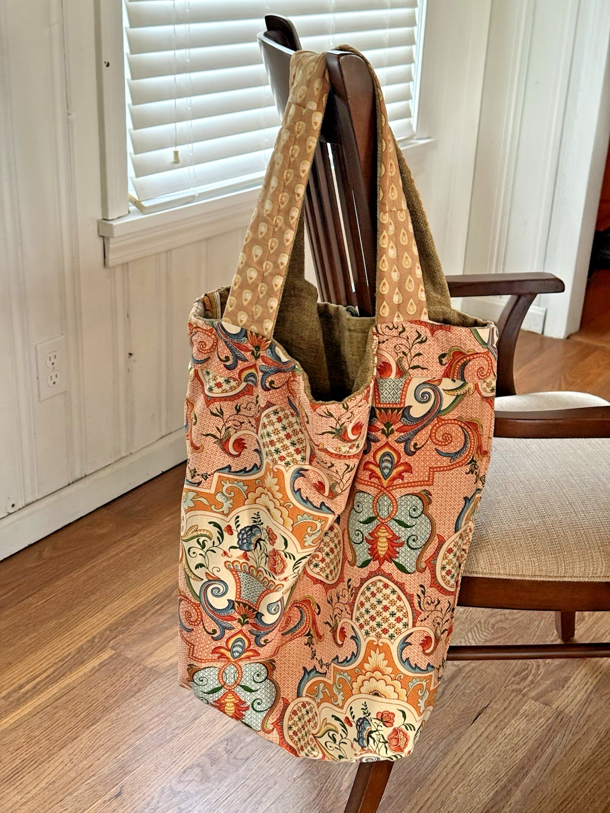 Souleiado Charles Demery CH Provence Large Tote Bag Paisley Chenille Reversible