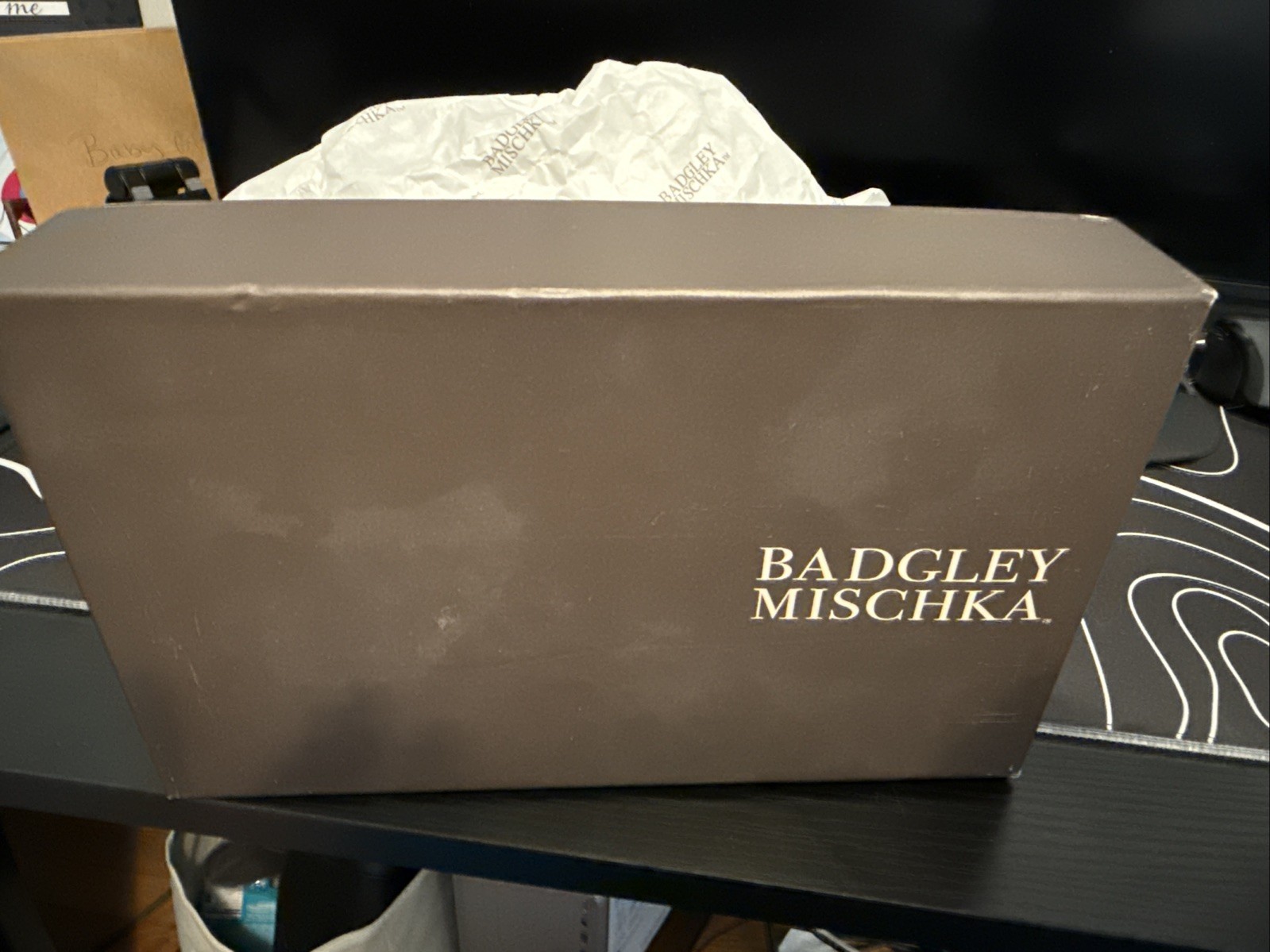 Badgley Mischka Carat Gold Mesh Clutch Evening Bag Crystal Clasp NWT BLBG-10213