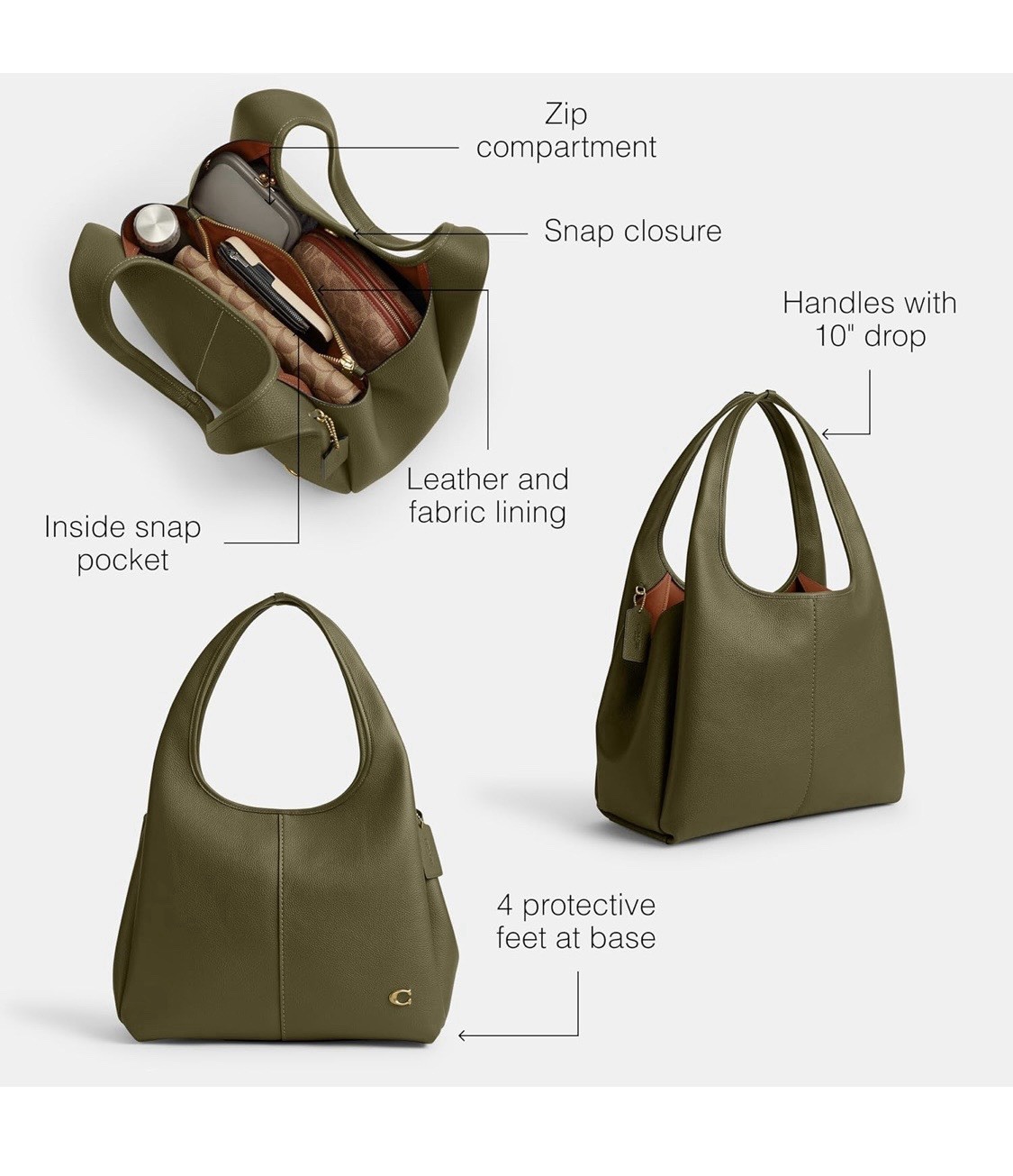 !! NEW !! COACH !! Lana Shoulder Bag B4/Olive