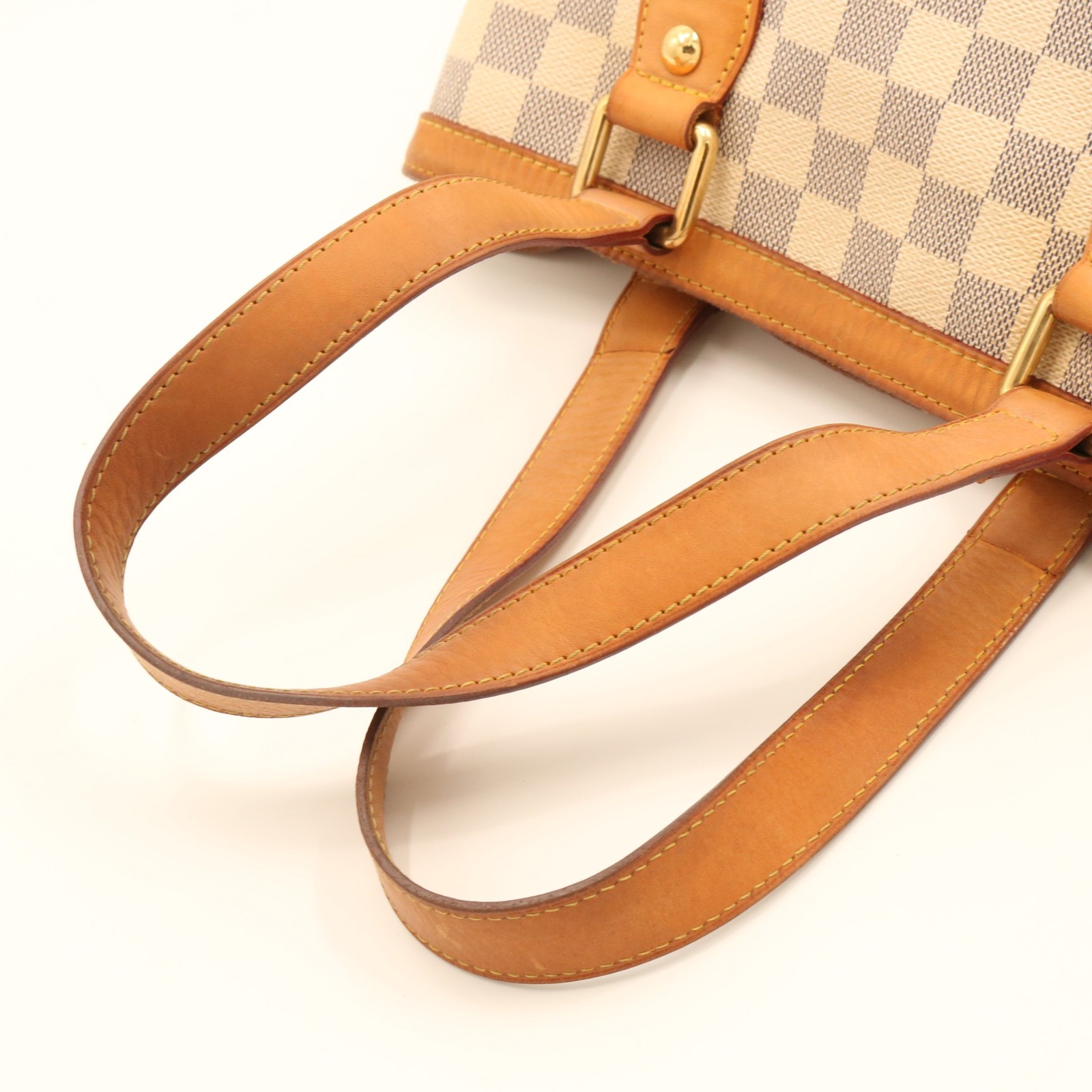 Authentic Louis Vuitton N51207 Hampstead PM White Damier Azur Tote Bag