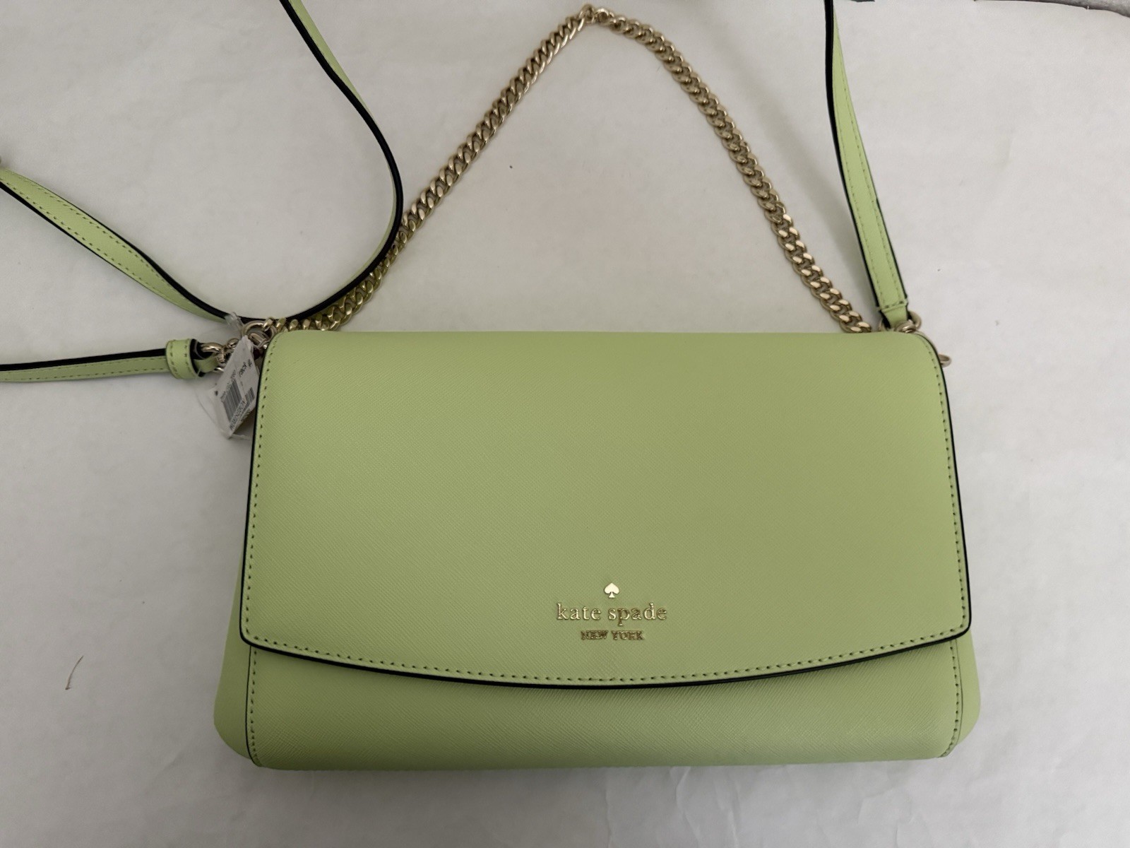 NWT Kate Spade Laurel Way Greer Saffiano Leather Crossbody Bag $299 MATCH LATTE