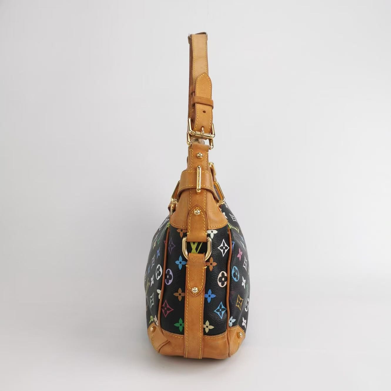 Authentic Louis Vuitton x Takashi Murakami Multicolor Greta Hobo Bag, Pre-Owned