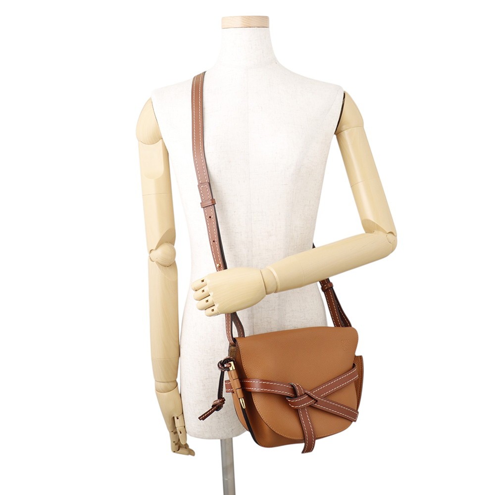 LOEWE Gate bag Size Small Leather Light Caramel/Pecan 321.12.T20