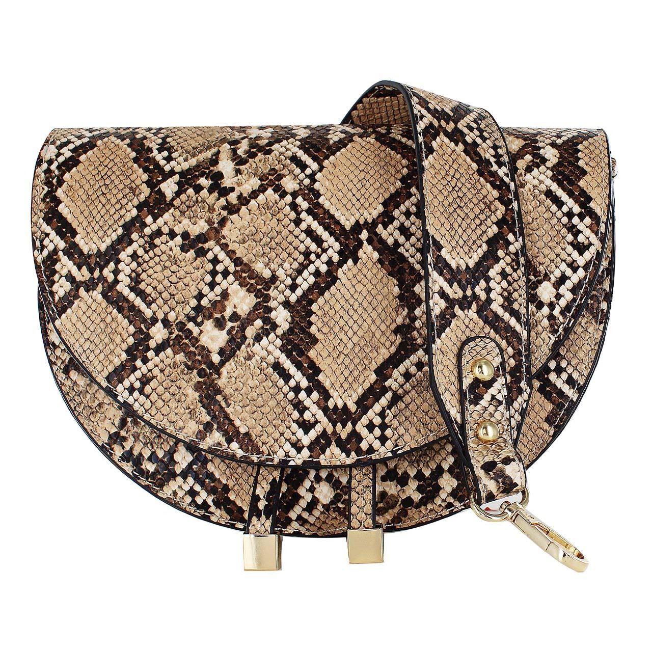 Mersi Ava Faux Snakeskin Messenger Bag
