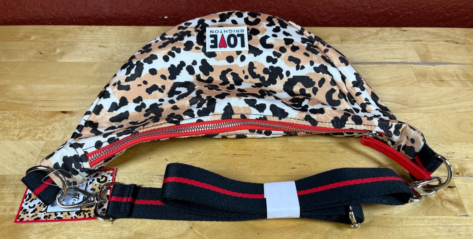 Brighton Spotted Love Wing Bag Leopard Animal Print Crossbody Purse New NWT