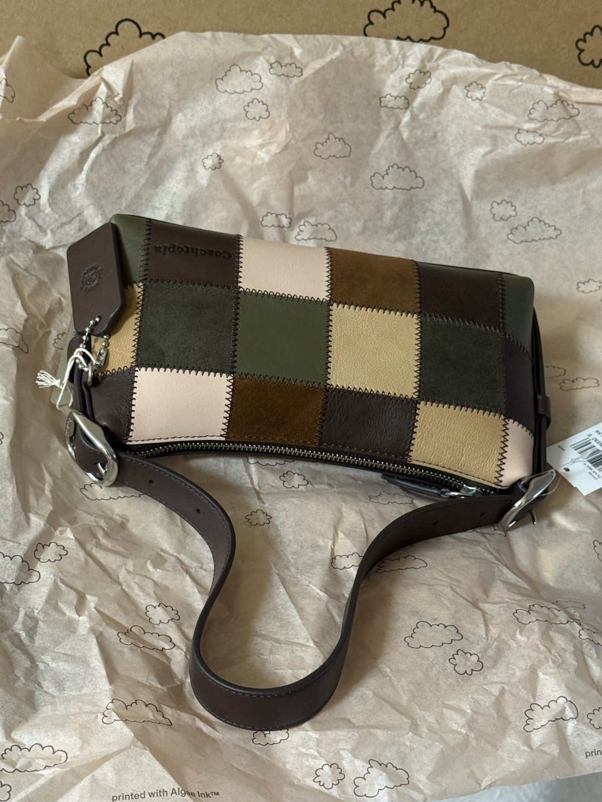 NWT Coach Alter/Ego Small Slouchy Shoulder Bag Olive Multi