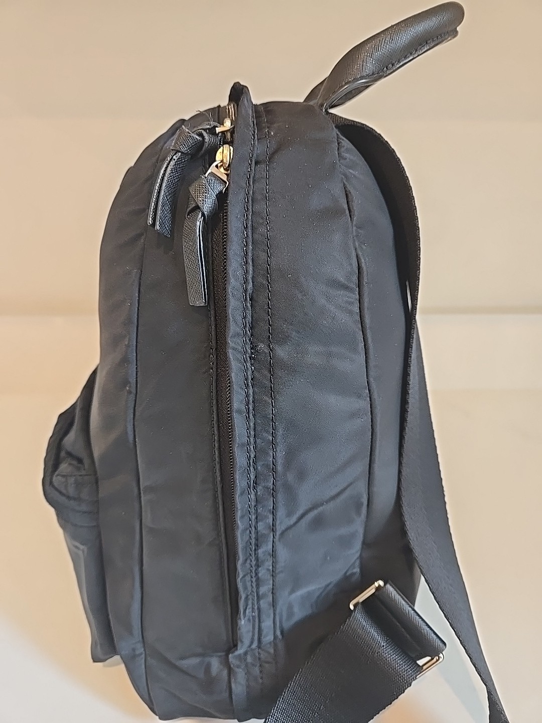 Tory Burch Navy Black Backpack 12 Inch L/ 11 inch W