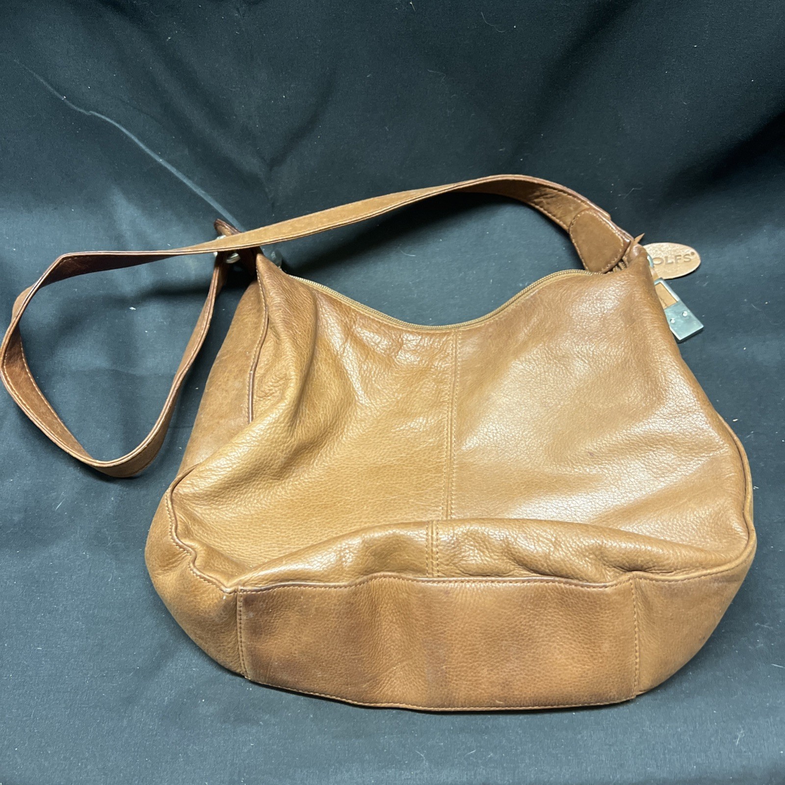 Rolf’s Genuine Leather Purse Shoulder Bag Tan Brown