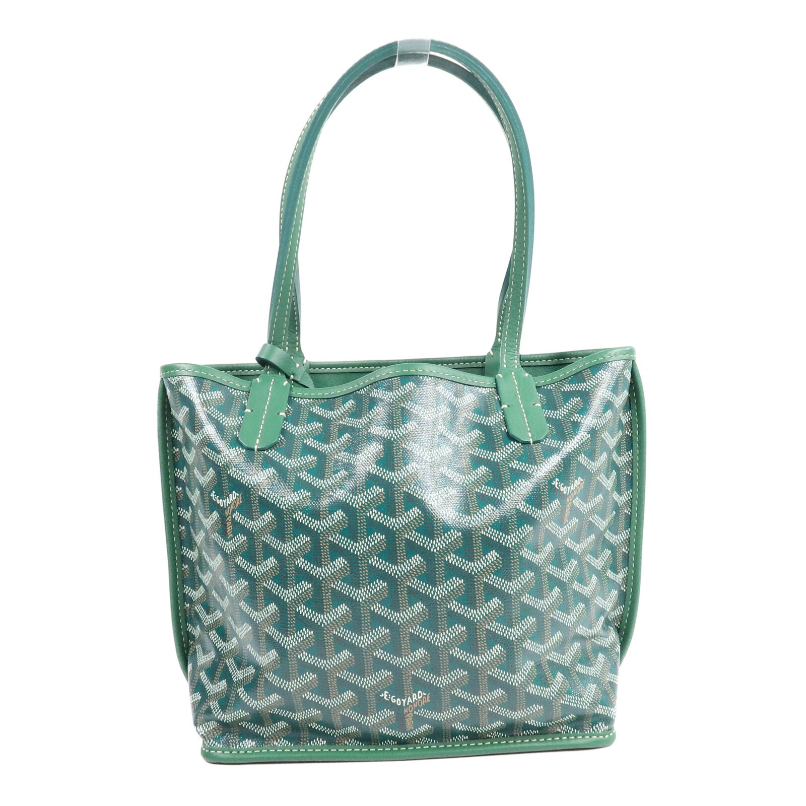 GOYARD SHW Anjou Mini Tote Bag Coated Canvas Green