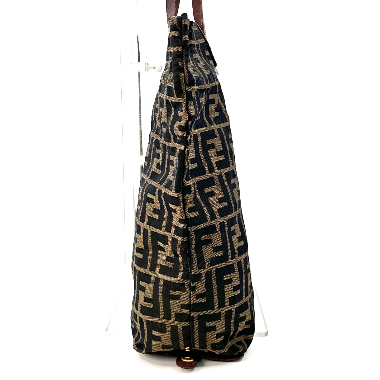 Fendi Zucca Handbag Canvas Tote bag Authentic