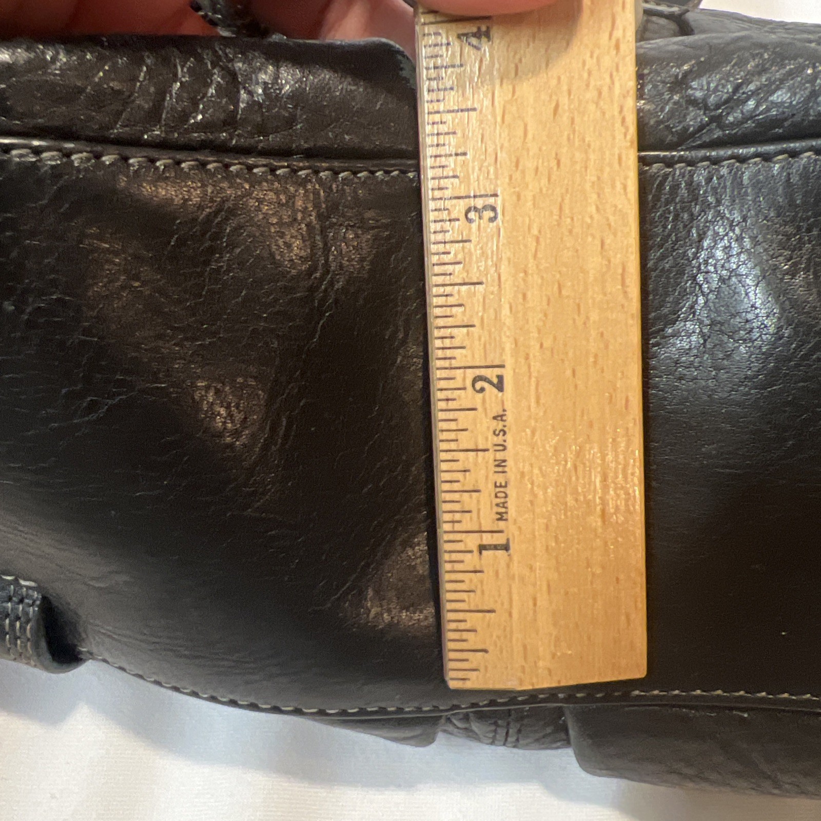 Michael Kors Black Harness Purse Grab Bag Shoulder Bag Soft Pebbled Leather