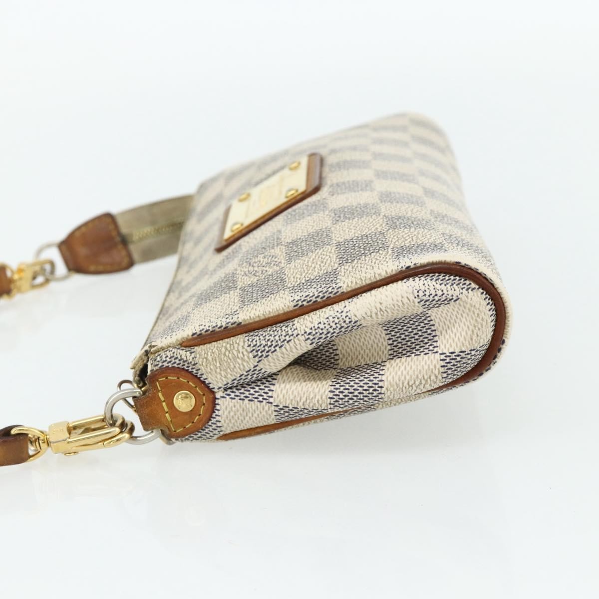 LOUIS VUITTON Damier Azur Eva Shoulder Bag 2way N55214 LV Auth 176535