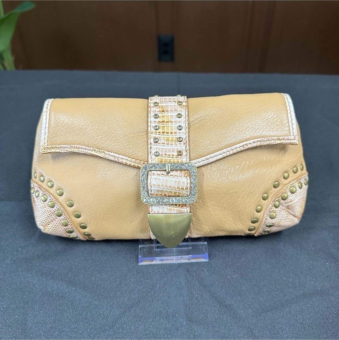 BabeeD Y2K Studded Buckle Clutch