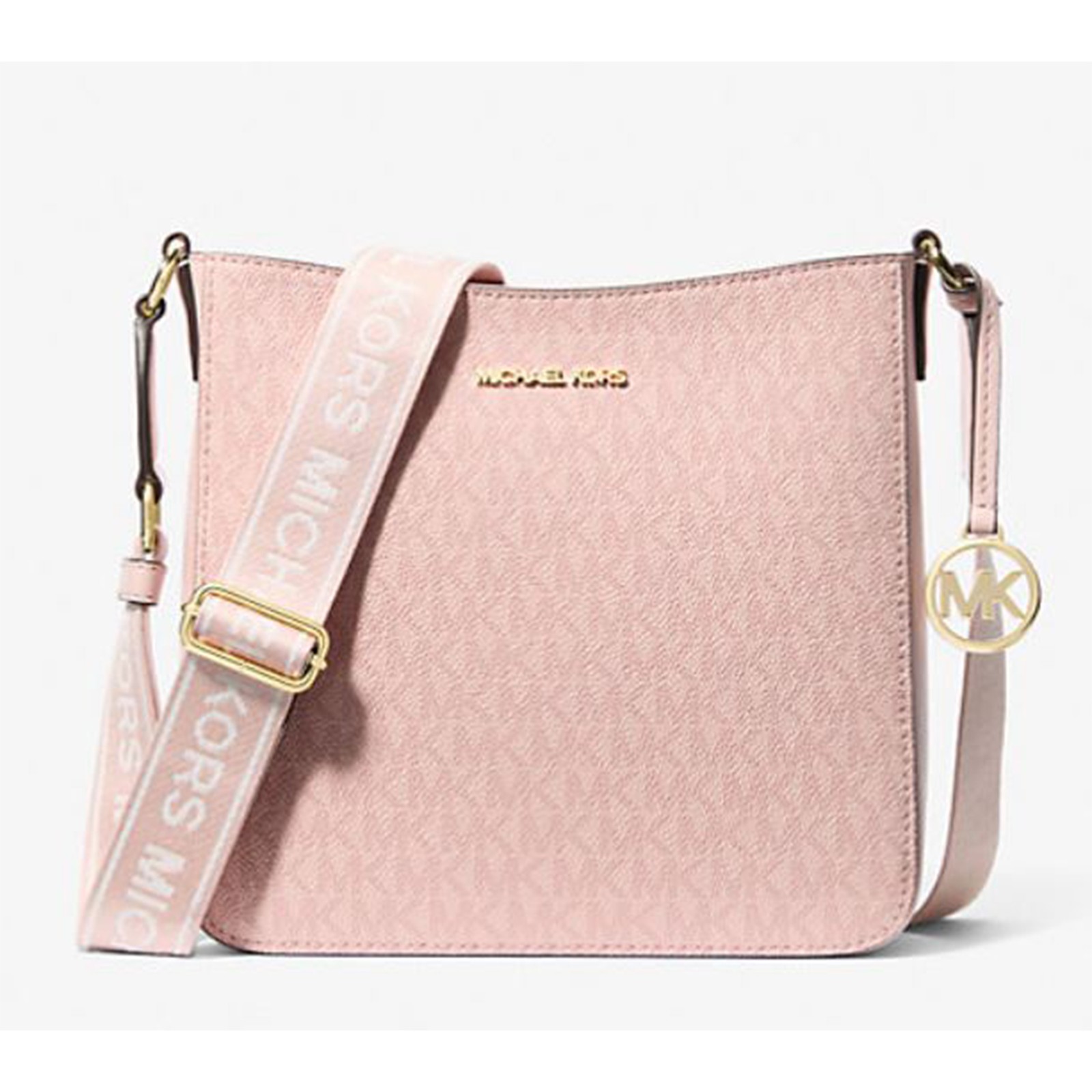 Michael Kors Jet Set Small Signature Logo Crossbody Bag (Powder Blush) 35T5GTVC5