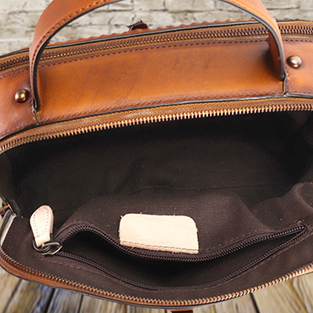 Genuine Leather Shoulder Bag for Women Vintage Small Satchel Purses and Handbags
