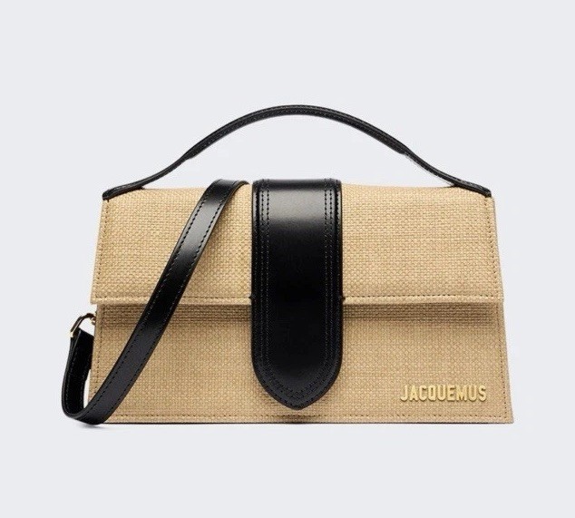 JACQUEMUS Le Grand Bambino handbag crossbody bag Faux Raffia/Leather $1150