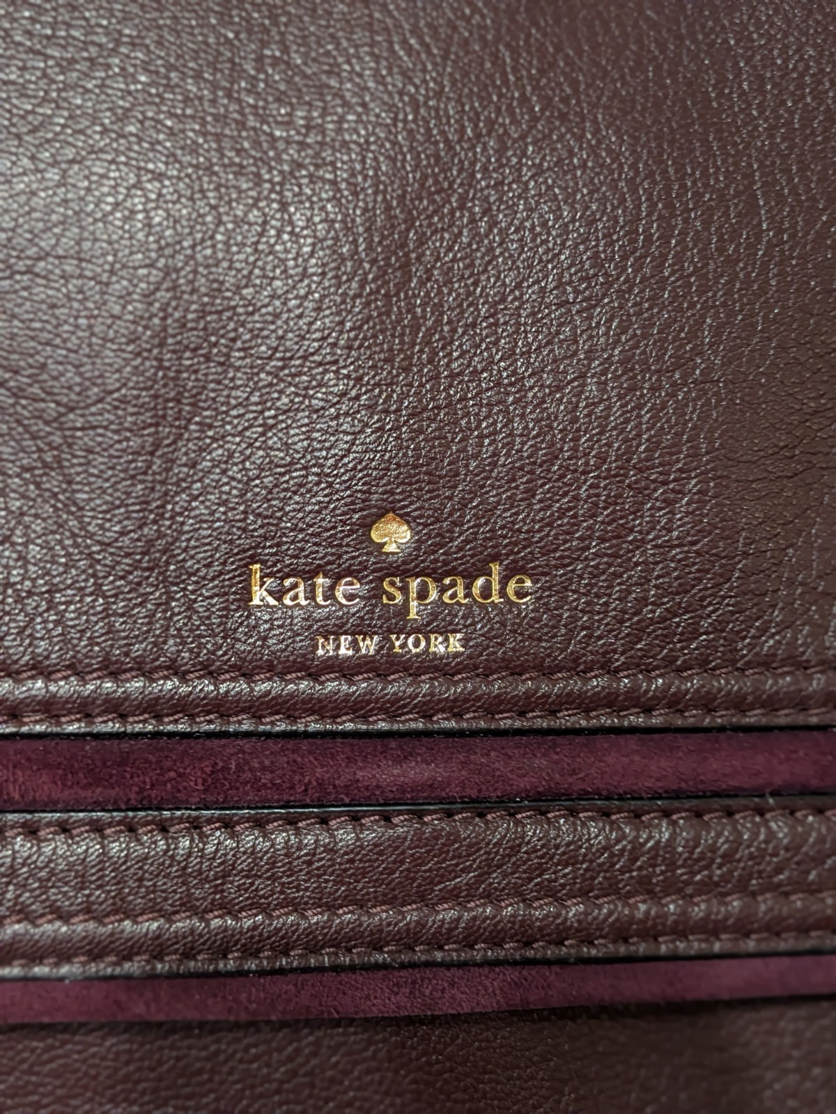 Kate Spade Pratt Street Rianne Leather Suede Shoulder Flap Bag Burgundy NWOT