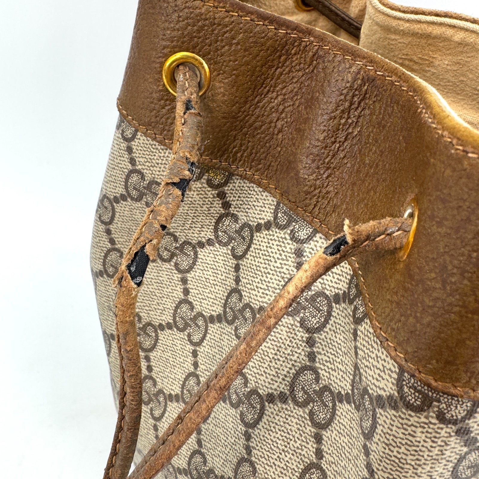 Vintage GUCCI Sherry Shoulder Bag Drawstring