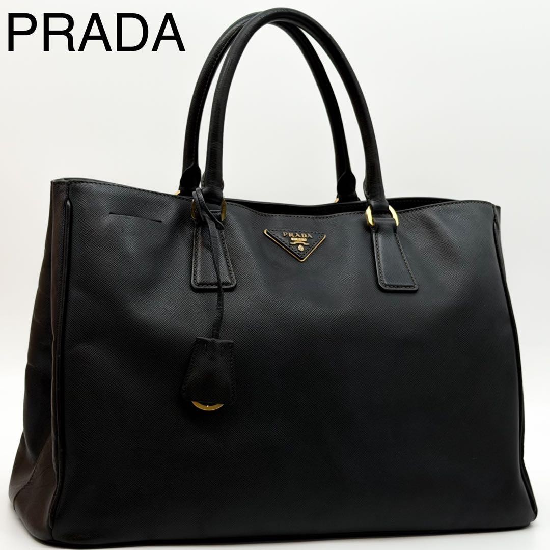 Prada Galleria Saffiano Handbag Triangle Large with Triangle Logo