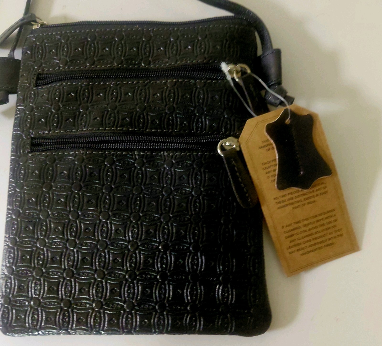 Sukriti Swan Hand Painted Genuine Leather Crossbody Bag. New With Tags.