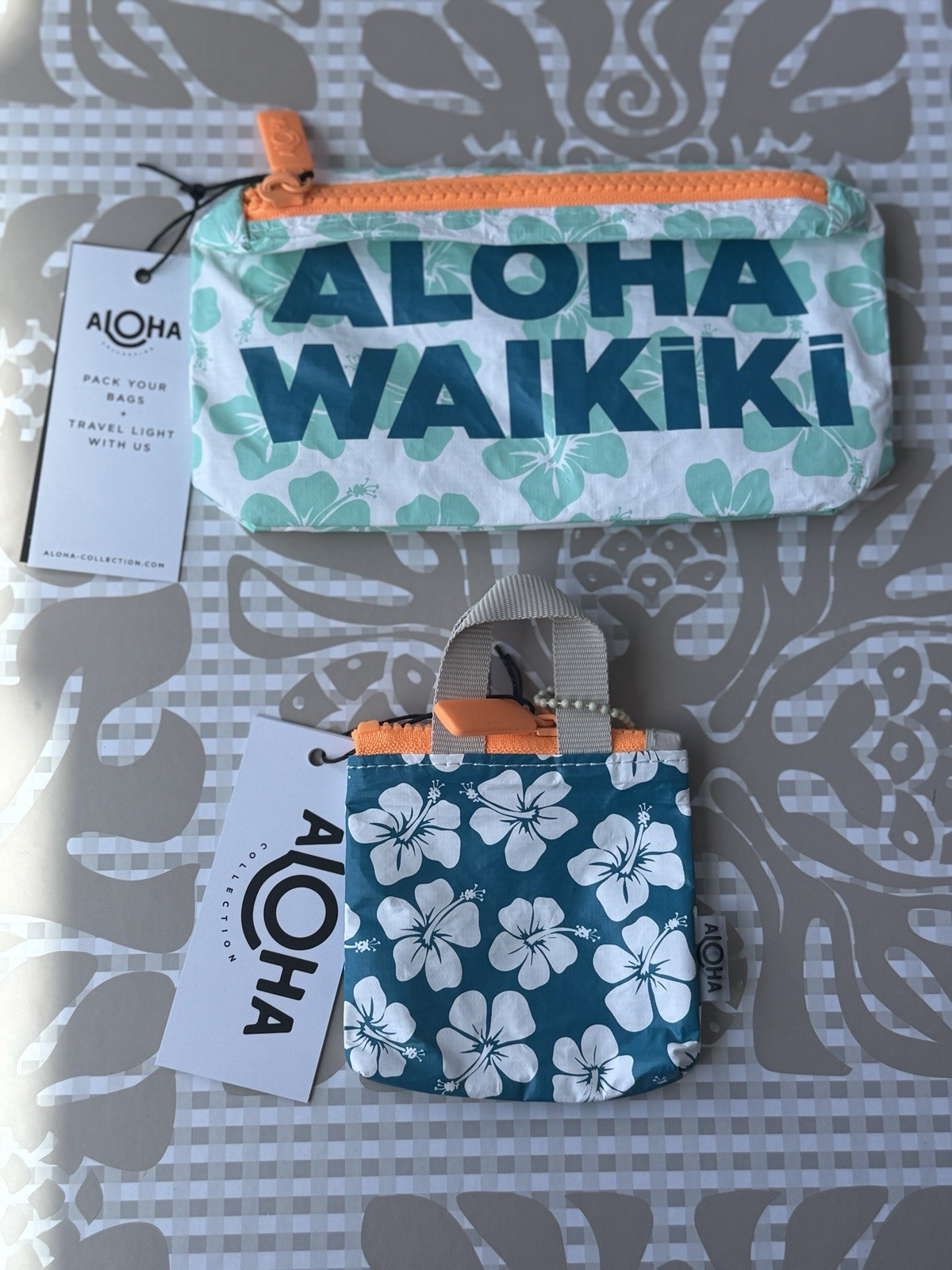 Aloha Collection Mini Pouch and Tiny Tripper Set Oahu Hawaii Exclusive