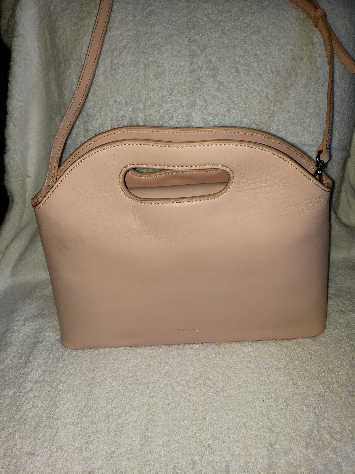 Steven Alan Blake Leather Basket Tote Pale Peach/Pink w/minor defects see images