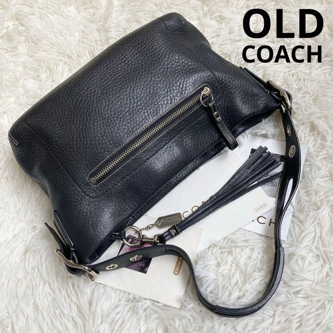 COACH Old COACH One Shoulder Black Leather
