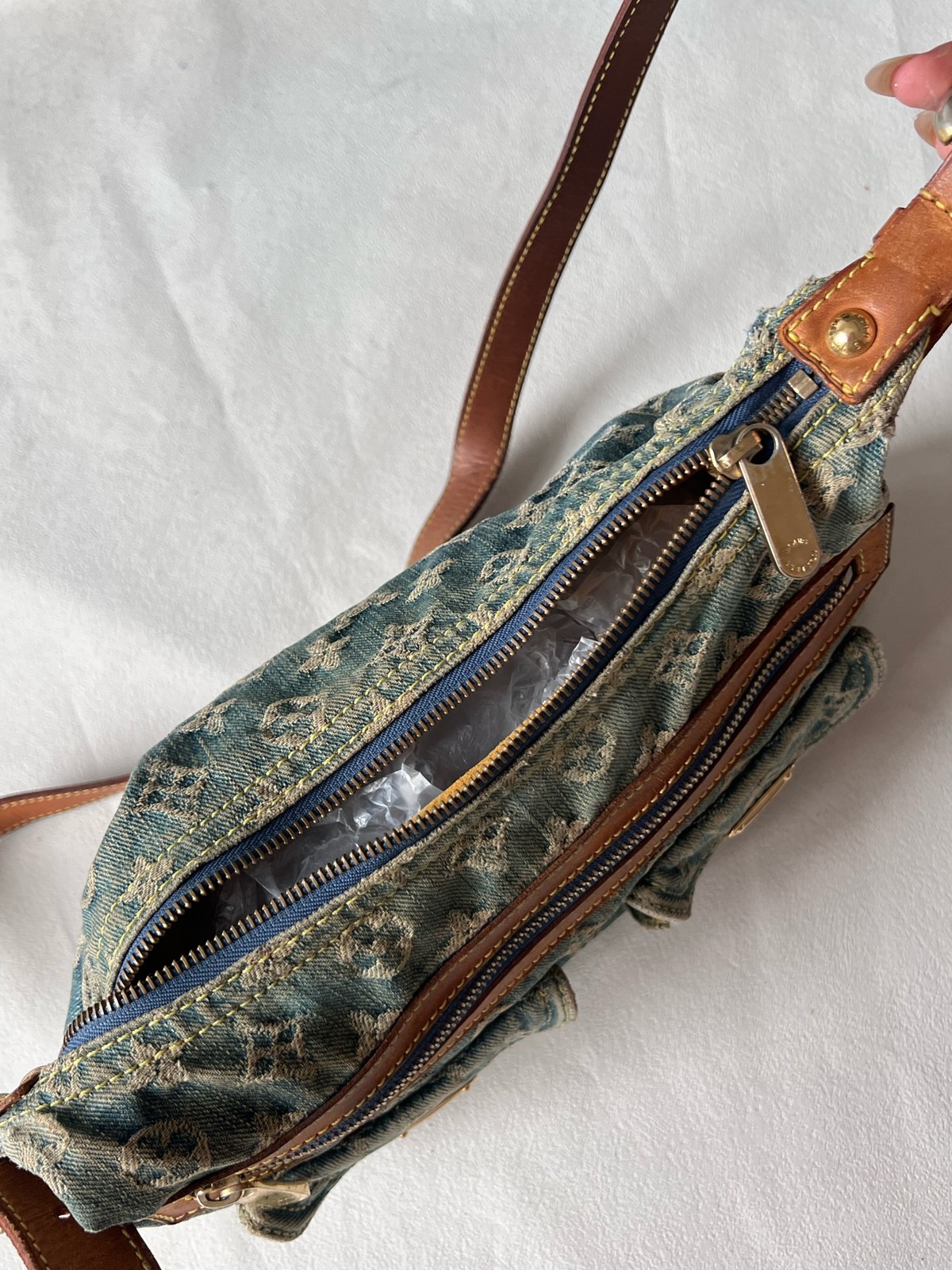 Louis Vuitton Monogram Denim Baggy Normal Blue Denim Shoulder&Crossbody Bag Duty