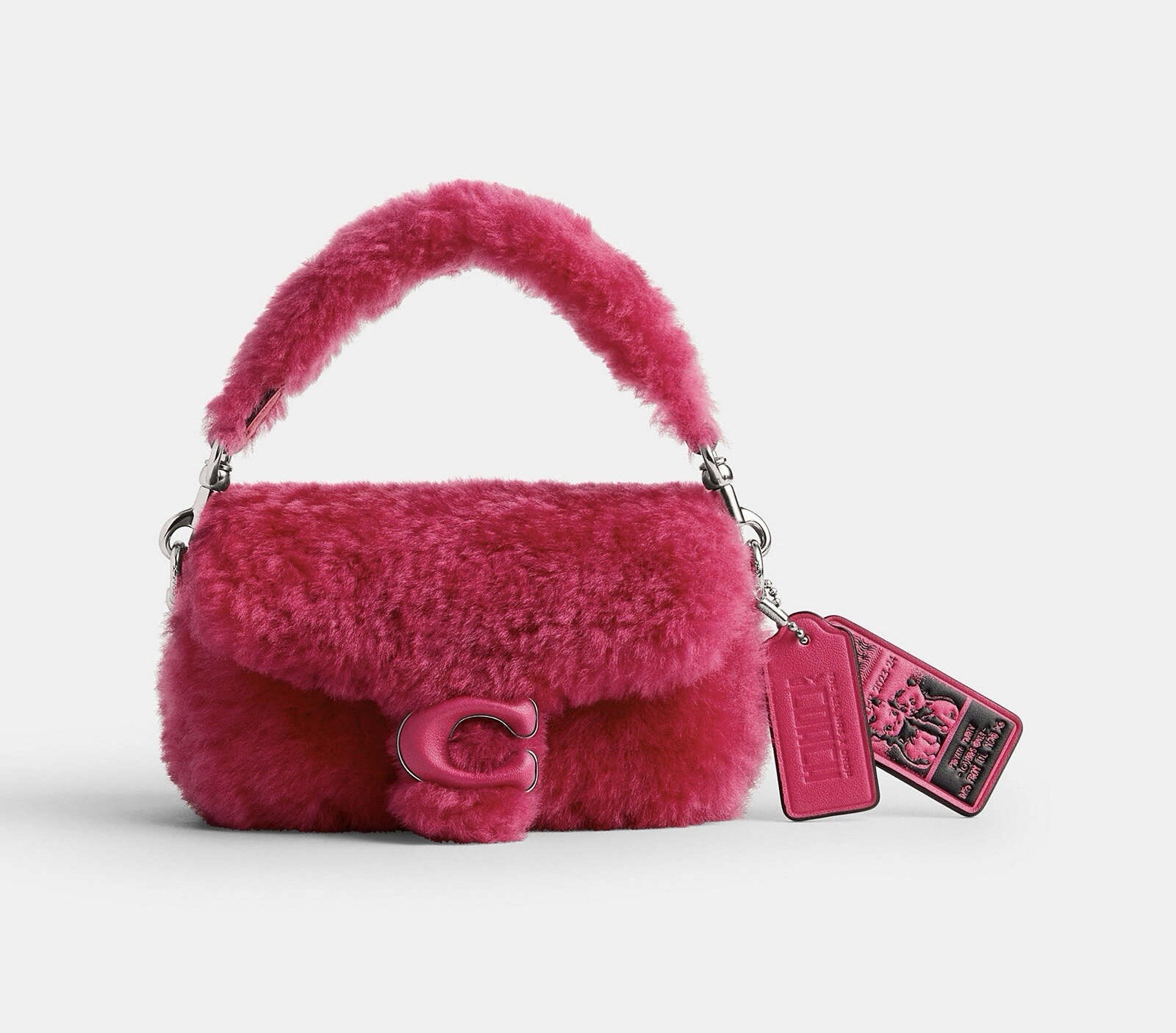 Coach Bag The Lil Nas X Drop Tabby 12 In Shearling And Leather Shoulder/Crossbod