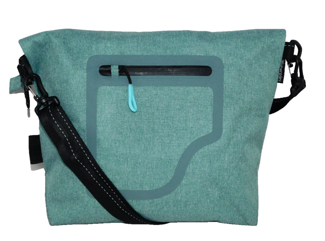 SHERPANI Viso Foldover Crossbody Shoulder Bag Green Black