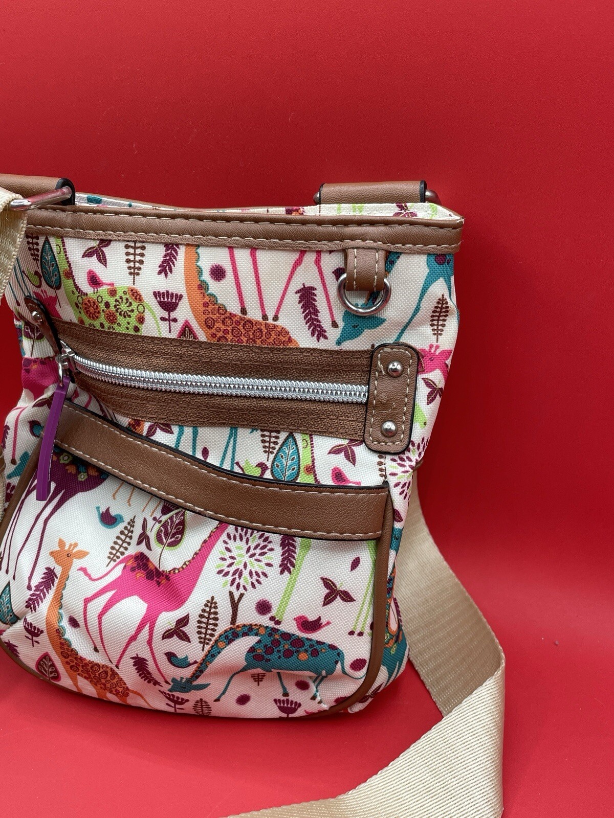 Lily Bloom Crossbody Bag Purse GIRAFFES 🦒 Adjustable Strap