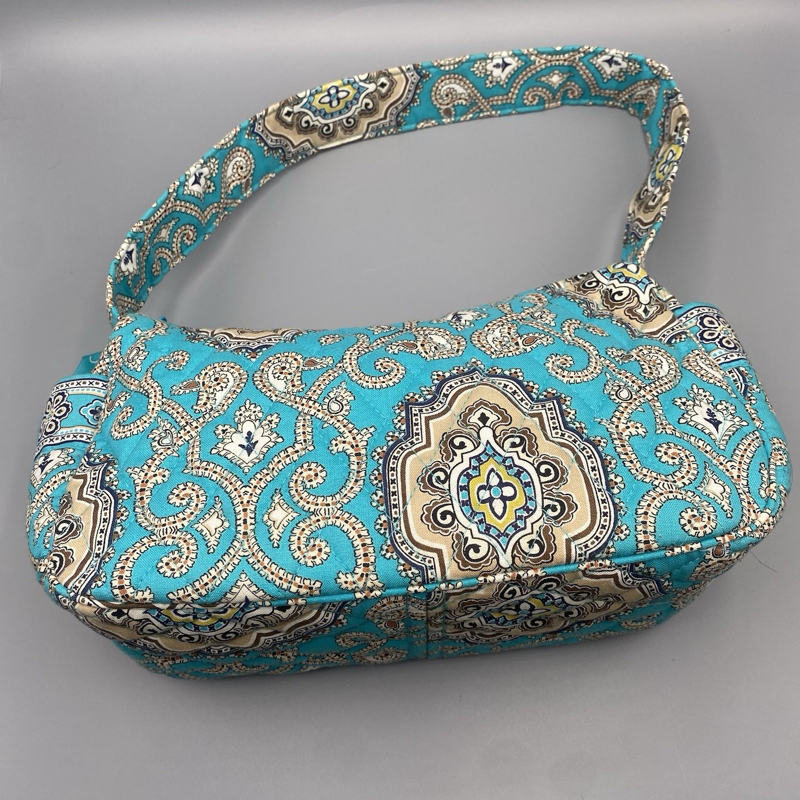 Vera Bradley Small Maggie Handbag Totally Turq Retired Paisley Shoulder Purse
