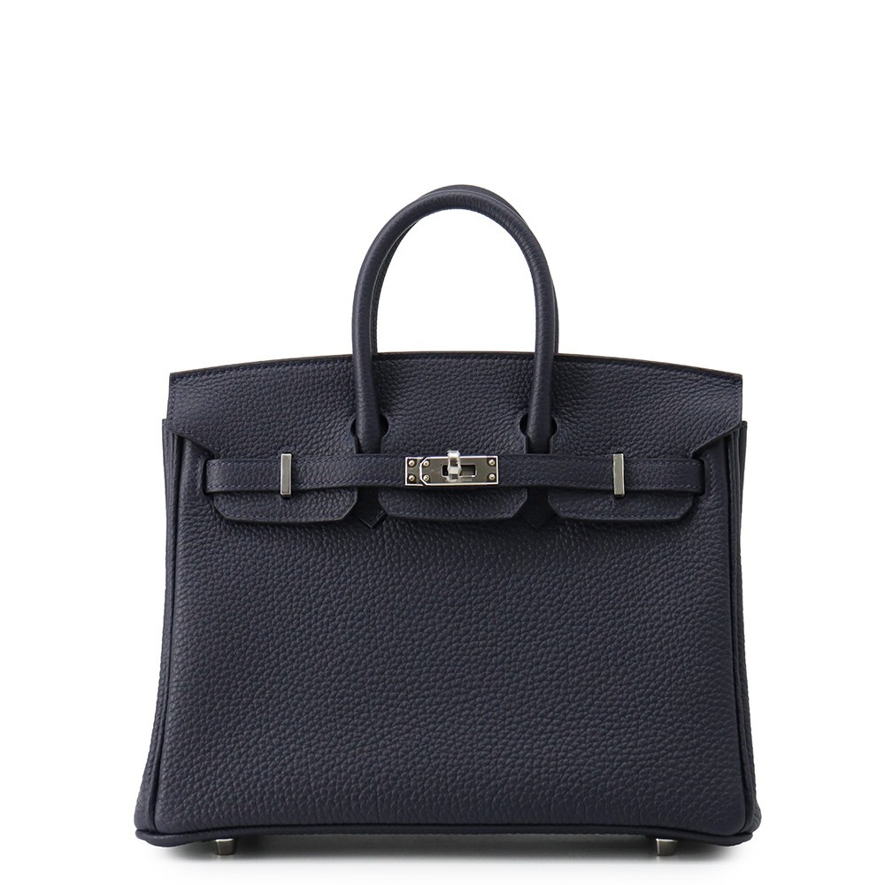 HERMES Birkin Size 25 Togo Leather Blue Nuit
